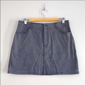 Forever 21 Black and White Checkered Mini Skirt Size L